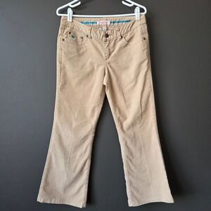 Vintage Y2k Aeropostale Womens Low Rise Khaki‎ Corduroy Flare Pants Sz 5/6 2000s